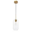 Living District Collier 1 Light Brass and Clear Glass Pendant