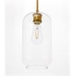 Living District Collier 1 Light Brass and Clear Glass Pendant