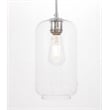 Living District Collier 1 Light Chrome and Clear Glass Pendant