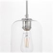 Living District Collier 1 Light Chrome and Clear Glass Pendant