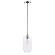 Living District Collier 1 Light Chrome and Clear Glass Pendant