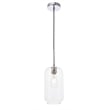 Living District Collier 1 Light Chrome and Clear Glass Pendant