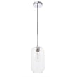 Living District Collier 1 Light Chrome and Clear Glass Pendant