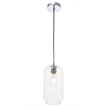 Living District Collier 1 Light Chrome and Clear Glass Pendant