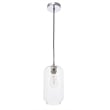 Living District Collier 1 Light Chrome and Clear Glass Pendant