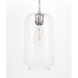 Living District Collier 1 Light Chrome and Clear Glass Pendant