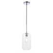 Living District Collier 1 Light Chrome and Clear Glass Pendant