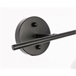 Living District Gene 1 Light Black and Frosted White Glass Right Wall Sconce