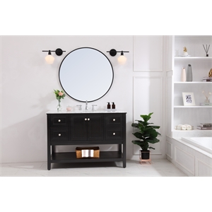 Living District Gene 1 Light Black and Frosted White Glass Right Wall Sconce