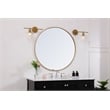Living District Gene 1 Light Brass and Clear Glass Left Wall Sconce