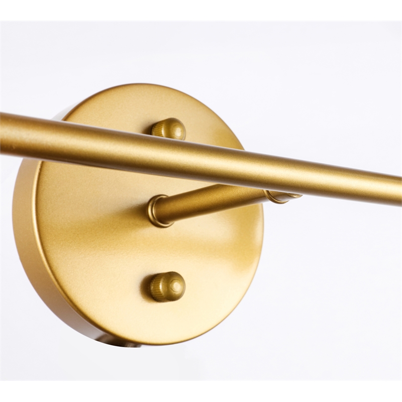 Living District Gene 1 Light Brass and Clear Glass Left Wall Sconce
