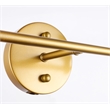 Living District Gene 1 Light Brass and Clear Glass Left Wall Sconce