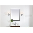 Living District Collier 1 Light Chrome and Clear Glass Wall Sconce