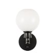 Living District Collier 1 Light Black and Frosted White Glass Wall Sconce