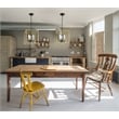 Living District Eclipse 3 Light Brass and Black Pendant