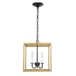 Living District Eclipse 3 Light Brass and Black Pendant