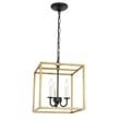 Living District Eclipse 3 Light Brass and Black Pendant