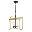 Living District Eclipse 3 Light Brass and Black Pendant