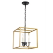 Living District Eclipse 3 Light Brass and Black Pendant