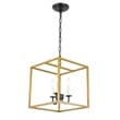 Living District Eclipse 3 Light Brass and Black Pendant