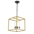 Living District Eclipse 3 Light Brass and Black Pendant