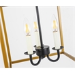 Living District Eclipse 3 Light Brass and Black Pendant