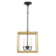 Living District Eclipse 3 Light Brass and Black Pendant
