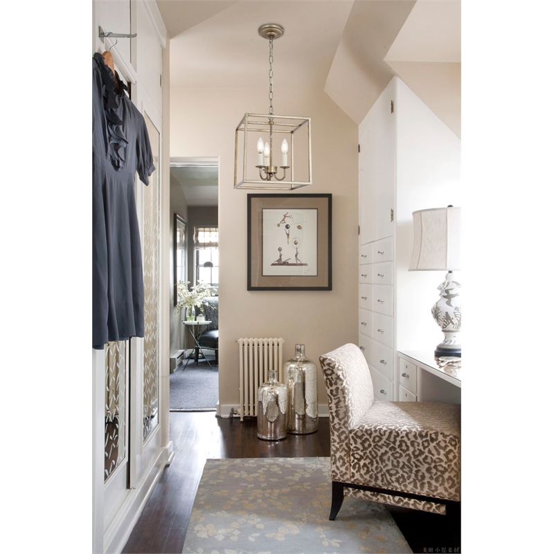 Living District Eclipse 3 Light Vintage Silver Pendant