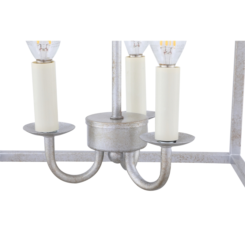 Living District Eclipse 3 Light Vintage Silver Pendant
