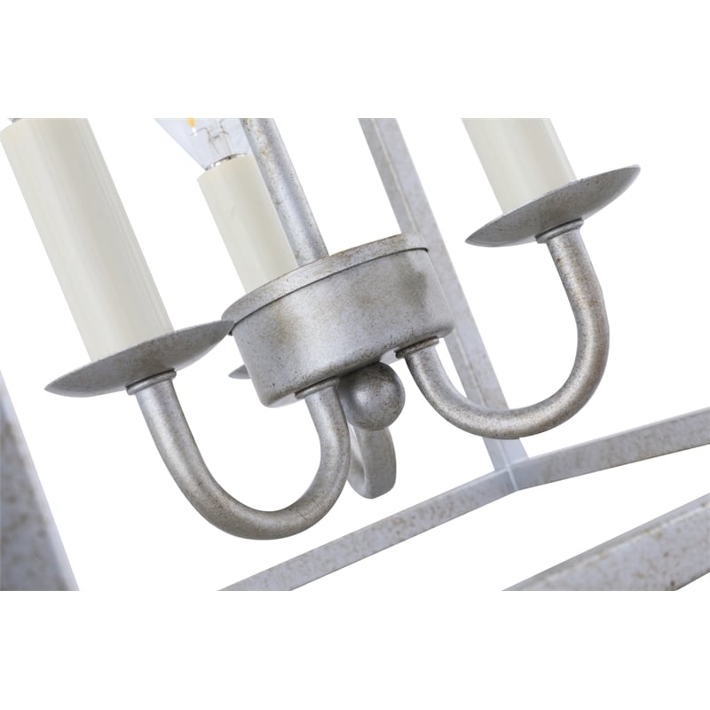 Living District Eclipse 3 Light Vintage Silver Pendant