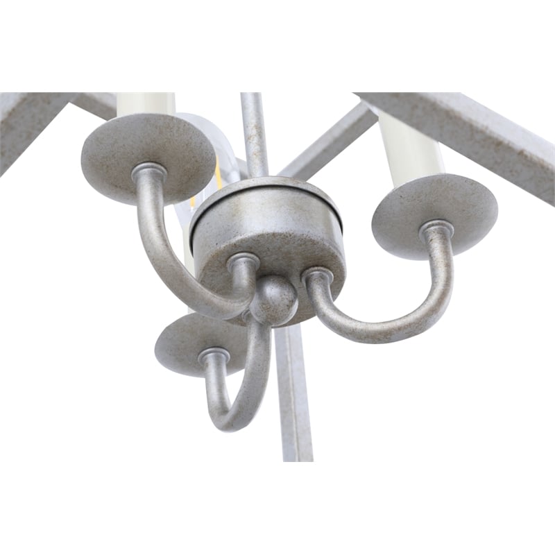Living District Eclipse 3 Light Vintage Silver Pendant
