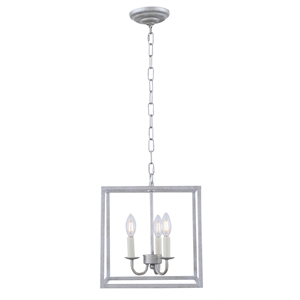 Living District Eclipse 3 Light Vintage Silver Pendant