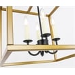 Living District Eclipse 4 Light Brass and Black Pendant