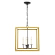 Living District Eclipse 4 Light Brass and Black Pendant
