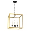 Living District Eclipse 4 Light Brass and Black Pendant