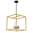 Living District Eclipse 4 Light Brass and Black Pendant