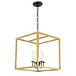 Living District Eclipse 4 Light Brass and Black Pendant