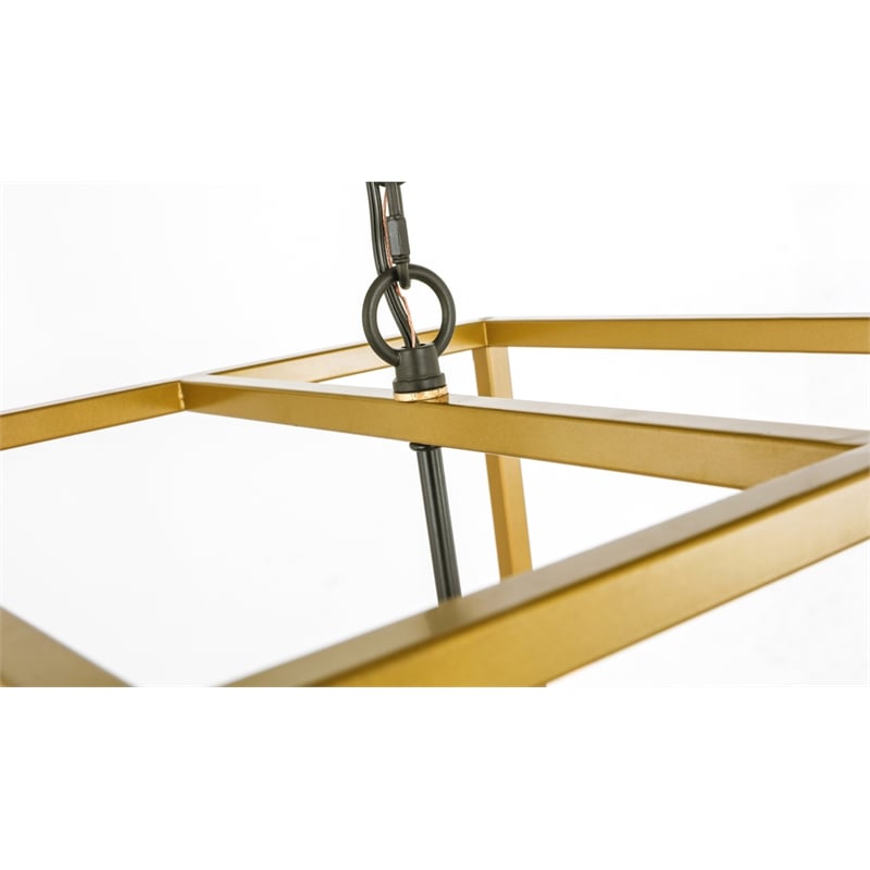 Living District Eclipse 4 Light Brass and Black Pendant