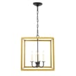 Living District Eclipse 4 Light Brass and Black Pendant