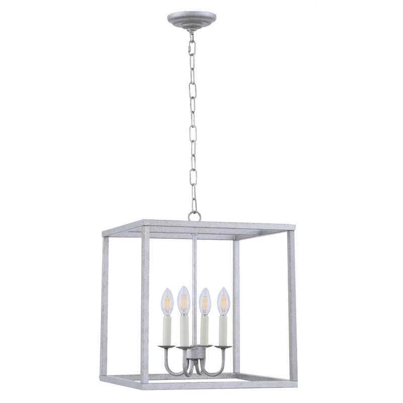Living District Eclipse 4 Light Vintage Silver Pendant