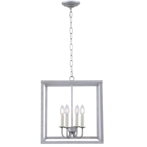 Living District Eclipse 4 Light Vintage Silver Pendant