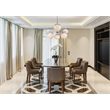 Living District Eclipse 6 Lights Chrome Pendant With Frosted White Glass