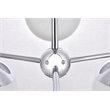 Living District Eclipse 6 Lights Chrome Pendant With Frosted White Glass