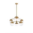 Living District Eclipse 6 Lights Brass Pendant With Clear Glass