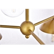 Living District Eclipse 6 Lights Brass Pendant With Clear Glass