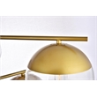 Living District Eclipse 6 Lights Brass Pendant With Clear Glass