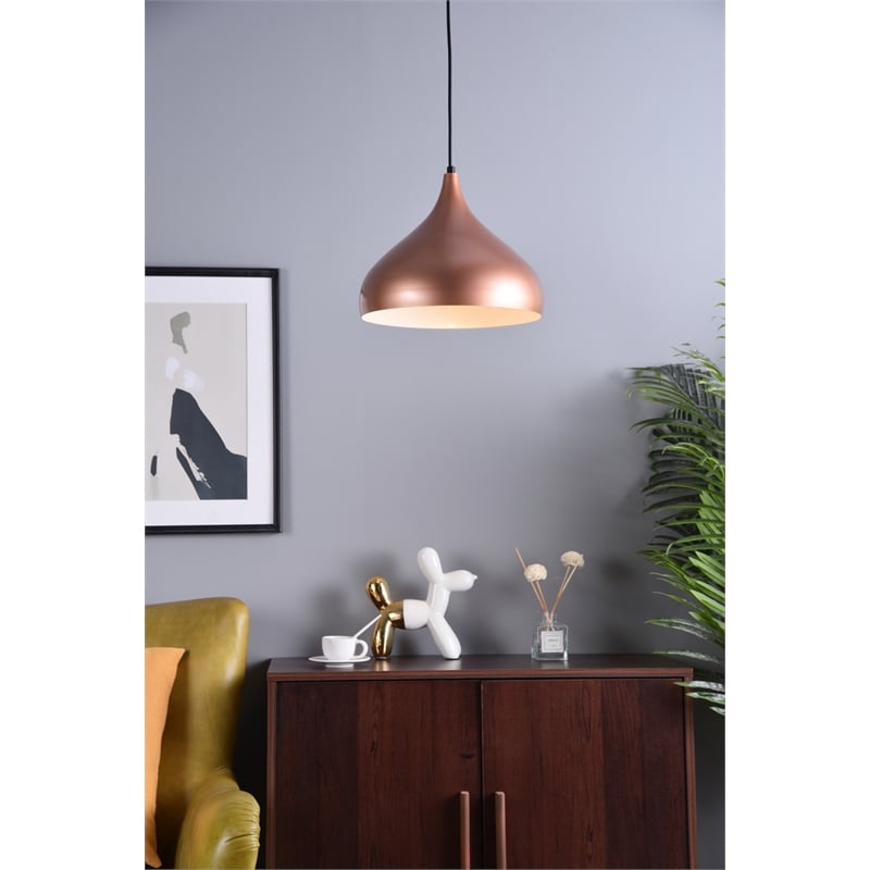Living District Circa 1 Light Honey Gold Pendant
