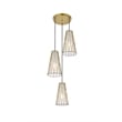 Living District Modesta 3 Light Brass Pendant