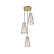 Living District Modesta 3 Light Brass Pendant