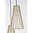 Living District Modesta 3 Light Brass Pendant